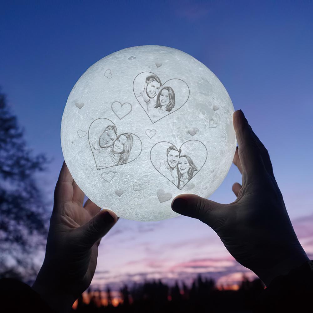 Photo Moon Lamp Custom 3d Light Heart Engraved Moon Lamp –