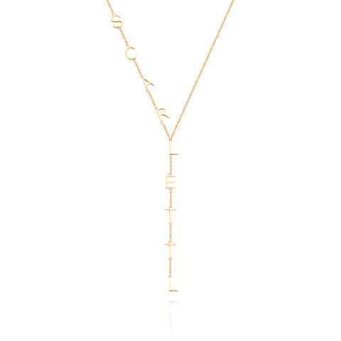 The Gift They Show Everyone: Custom Initial Necklace Custom Drop Name Necklace Name Y