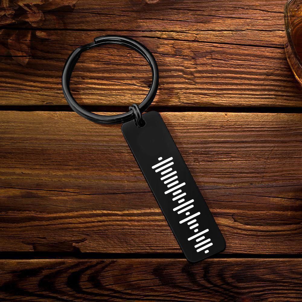 Scannable Music Code Keychain, Custom Music Song Keychains