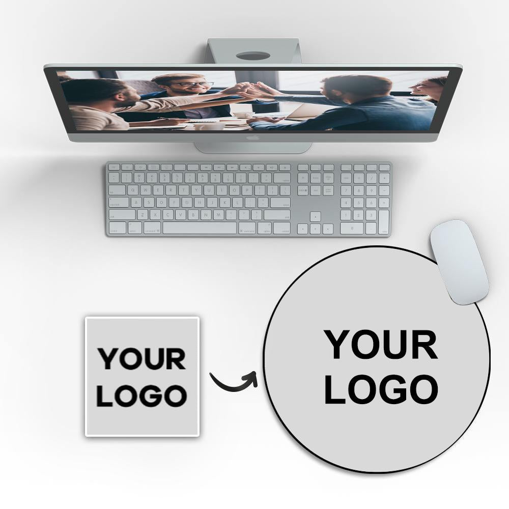 She Will Not Put It Down: Custom Photo Round Mouse Pad With Your Logo Enjoy The Life