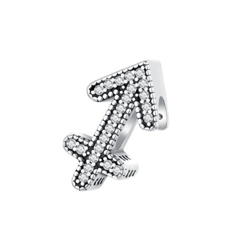 Open Slowly. Tears Likely.: Sagittarius Lucky Zodiac Sign Charm Silver