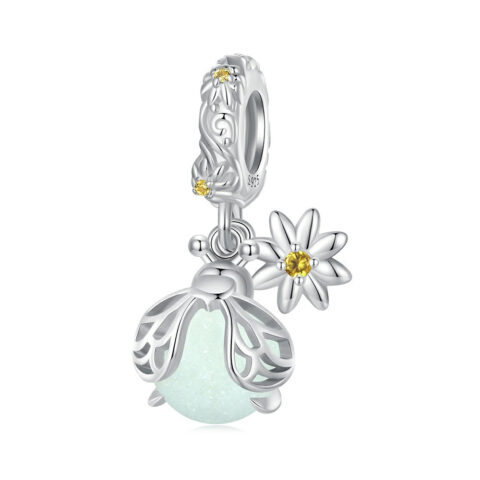 The One That Makes Them Cry: Glow-in-the-dark Firefly Dangle Charm Silver