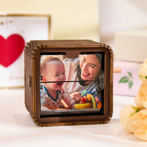Custom 16 Photos Music Flipbook Frame Animation Machine Mechanical Hand-cranked Photo