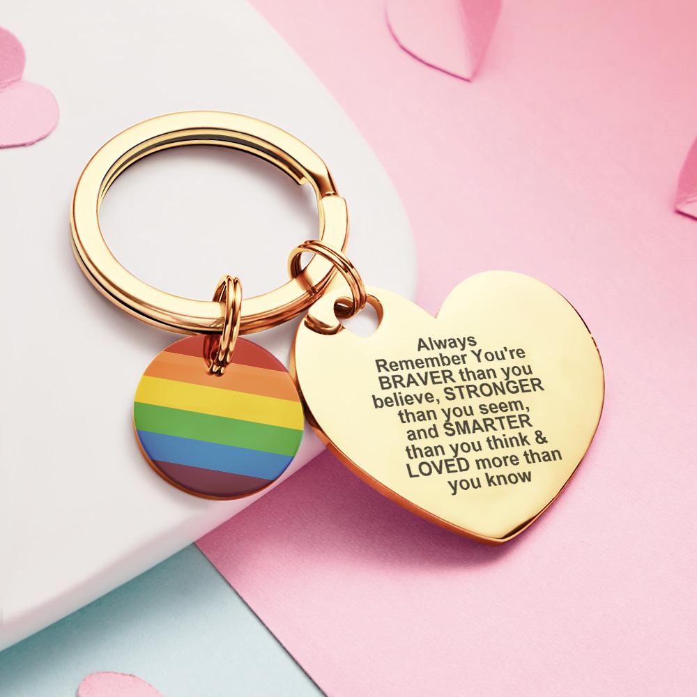 Open Slowly. Tears Likely.: Custom LGBT Rainbow Gay & Lesbian Pride Keychain Pansexual