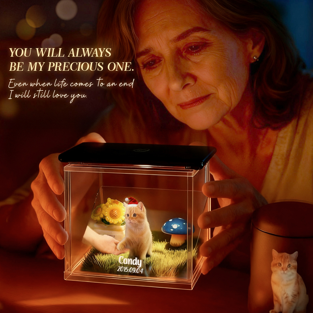 Personalized Pet Holograms House Holographic Memorial Ornament Cherish Your Pet’s Memory