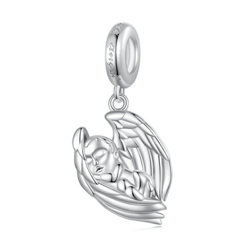 The One That Makes Them Cry: Angel Baby Dangle Charm Silver