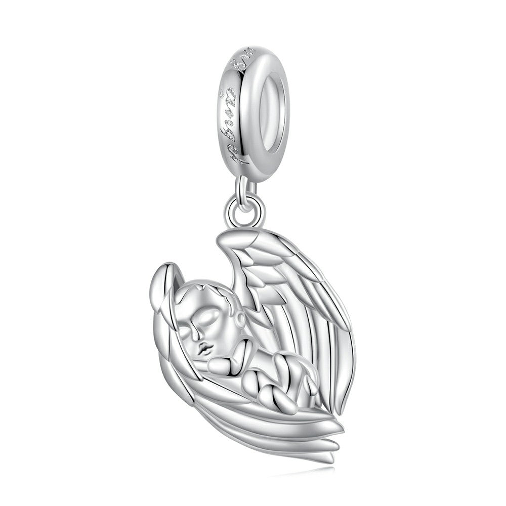 The One That Makes Them Cry: Angel Baby Dangle Charm Silver