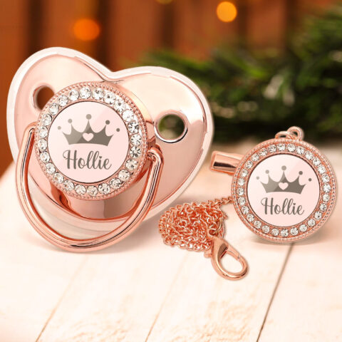 Personalized Baby Name Pacifier Handcrafted Elegance for Your Little Darling