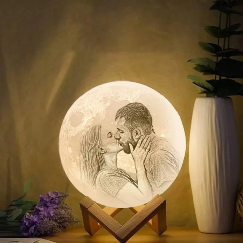 The Unexpected Favorite: Photo Moon Lamp, Custom 3D Photo Light, Lamp Moon – Touch