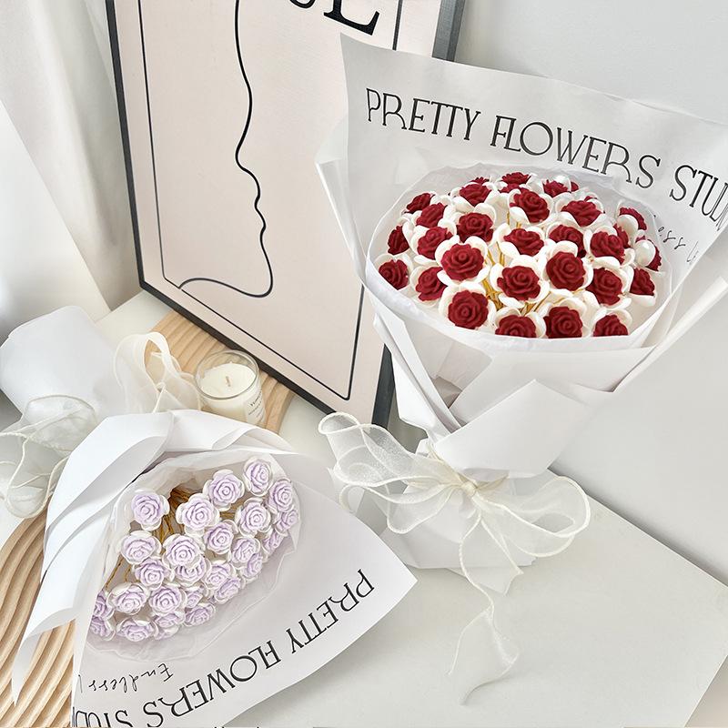 Simulation Rose Bouquet Handmade Diy Material Package Hand-held Flowers