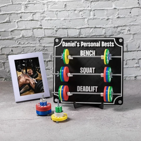 Made for One Person Only: Custom Weightlifting Personal Tracking Board, 3D Printed