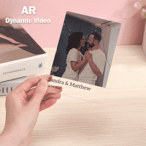 Their New Everyday Carry: Custom Video Frame 3D Album Scannable AR Video Acrylic Plaque,