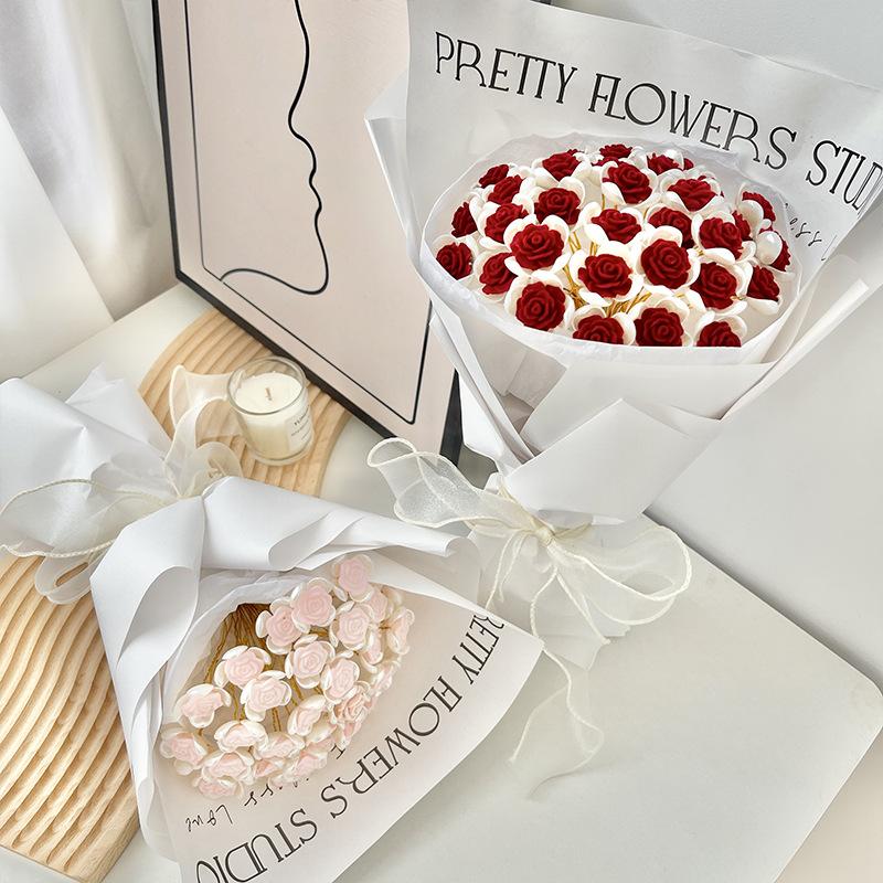 Simulation Rose Bouquet Handmade Diy Material Package Hand-held Flowers