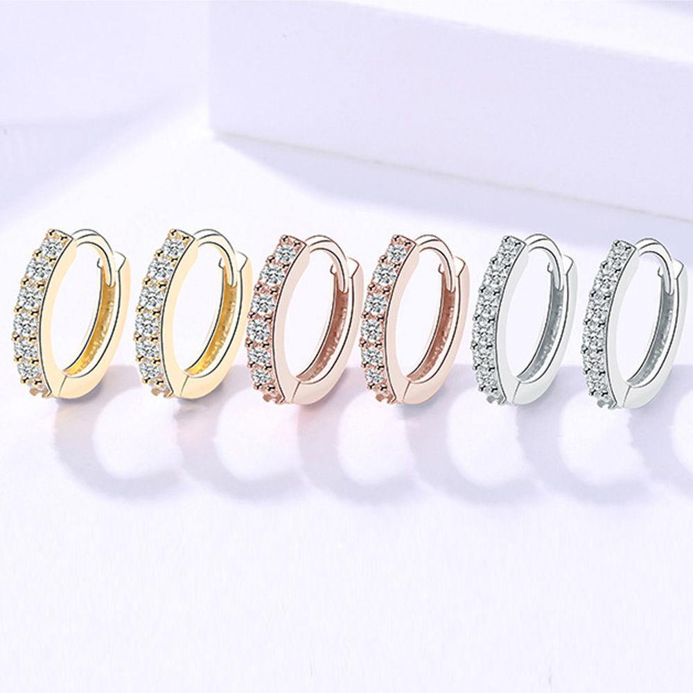 Elegant Earrings Rose Gold Plated Silver