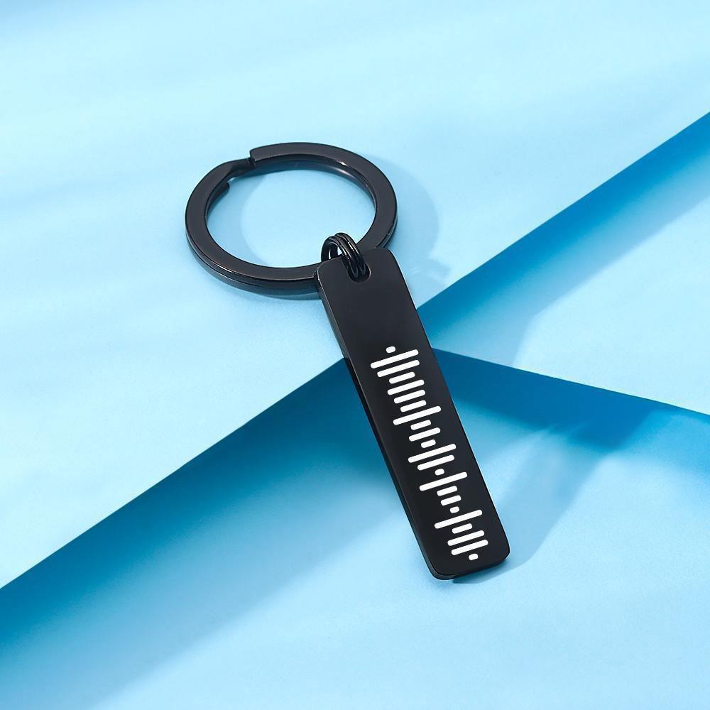 Scannable Music Code Keychain, Custom Music Song Keychains