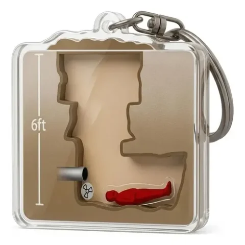 Hiding Place Acrylic Keychain Internet History Meme Bag Charm Novelty Hole
