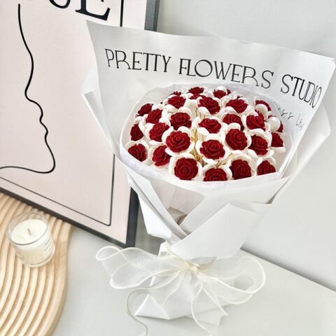 Simulation Rose Bouquet Handmade Diy Material Package Hand-held Flowers