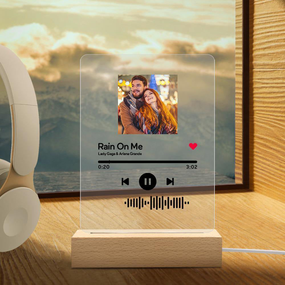 Guaranteed Happy Tears: Custom Music Glass Music Plaque Night Light Music Code Lamp