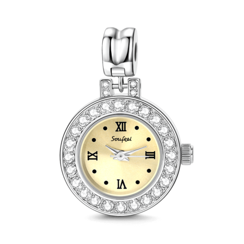 Made for One Person Only: Crystal Dangle Watch Charm Platinum Plated