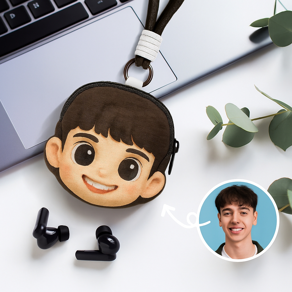 Custom Emoji Earphone Bag – Turn Your Photo Into Emoji Personalized