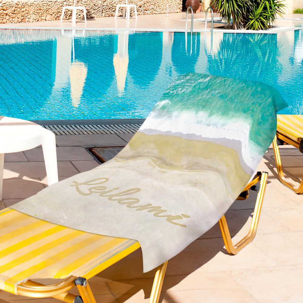 Personalised Towel Engraved with Name Colorful-Leilami
