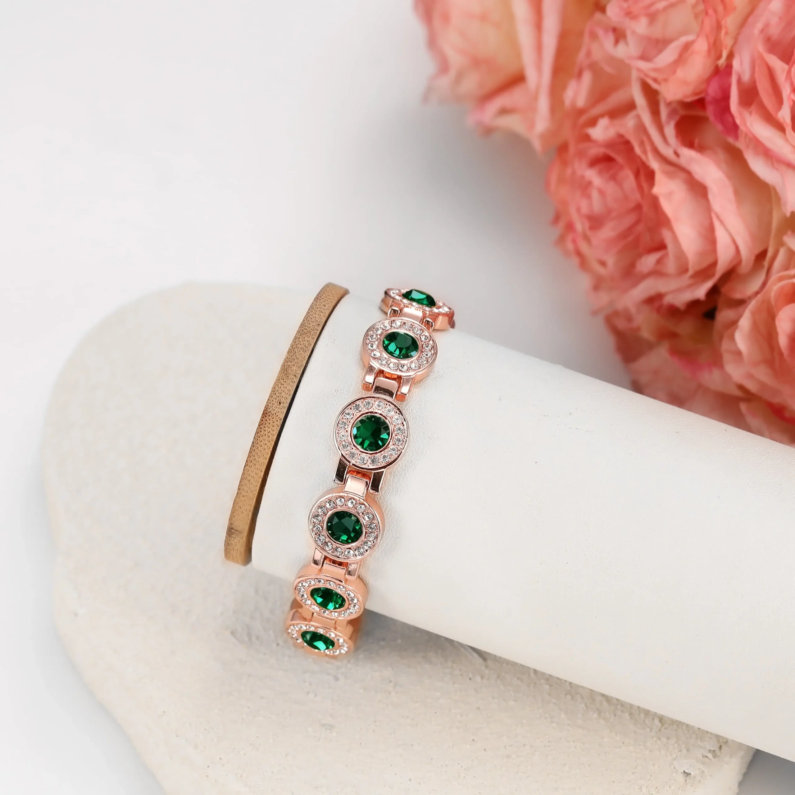 4X Strength Magnetic Copper Bracelet for Women-Updated 3800 Gauss Magnets-Adjustable Length