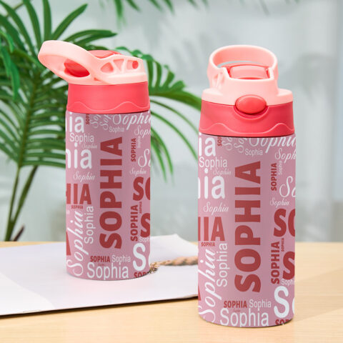 Custom Name Stainless Water Bottle Personalized Name Gift Multi Color Back