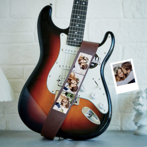 Custom Photo Guitar Strap Guitar Player Multiphoto