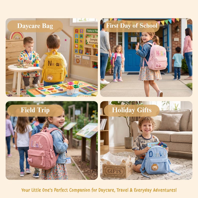Personalized Toddler Backpack • Kindergarten Gift • Back to School •