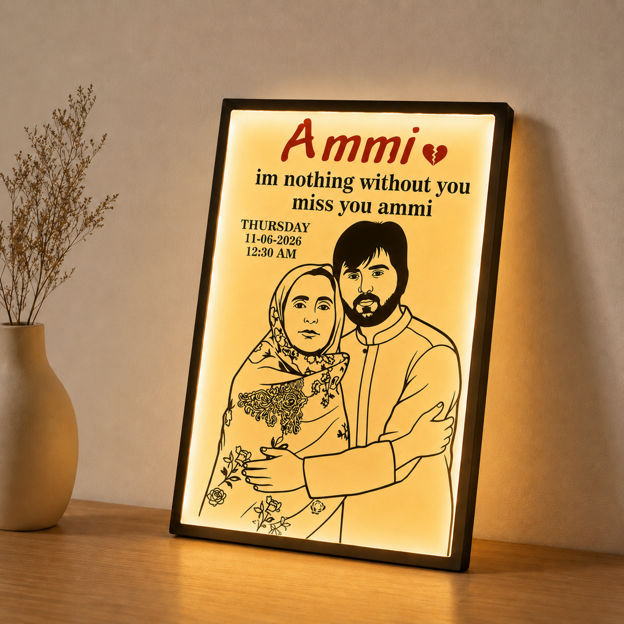 Personalized Memorial Photo Frame Custom Name Picture Frame Sympathy Gift Remembrance