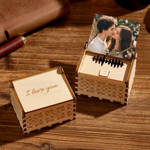 Custom Digital Music Box Any song Tune or Voice Personalized Wooden