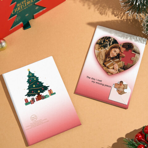 The Unexpected Favorite: Custom Photo Puzzle Recording Greeting Card Personalized