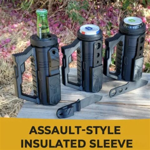 The mug that makes the office jealous: Tactical 12 oz Beer Bottle Holder with Bottle