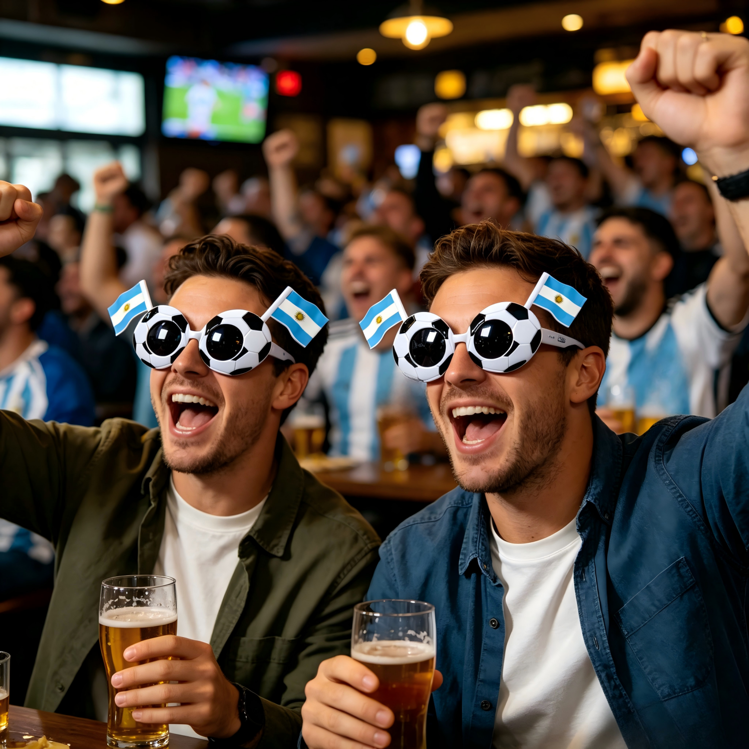 Soccer Pattern Glasses with National Flag Design Football Fan Party Sunglasses