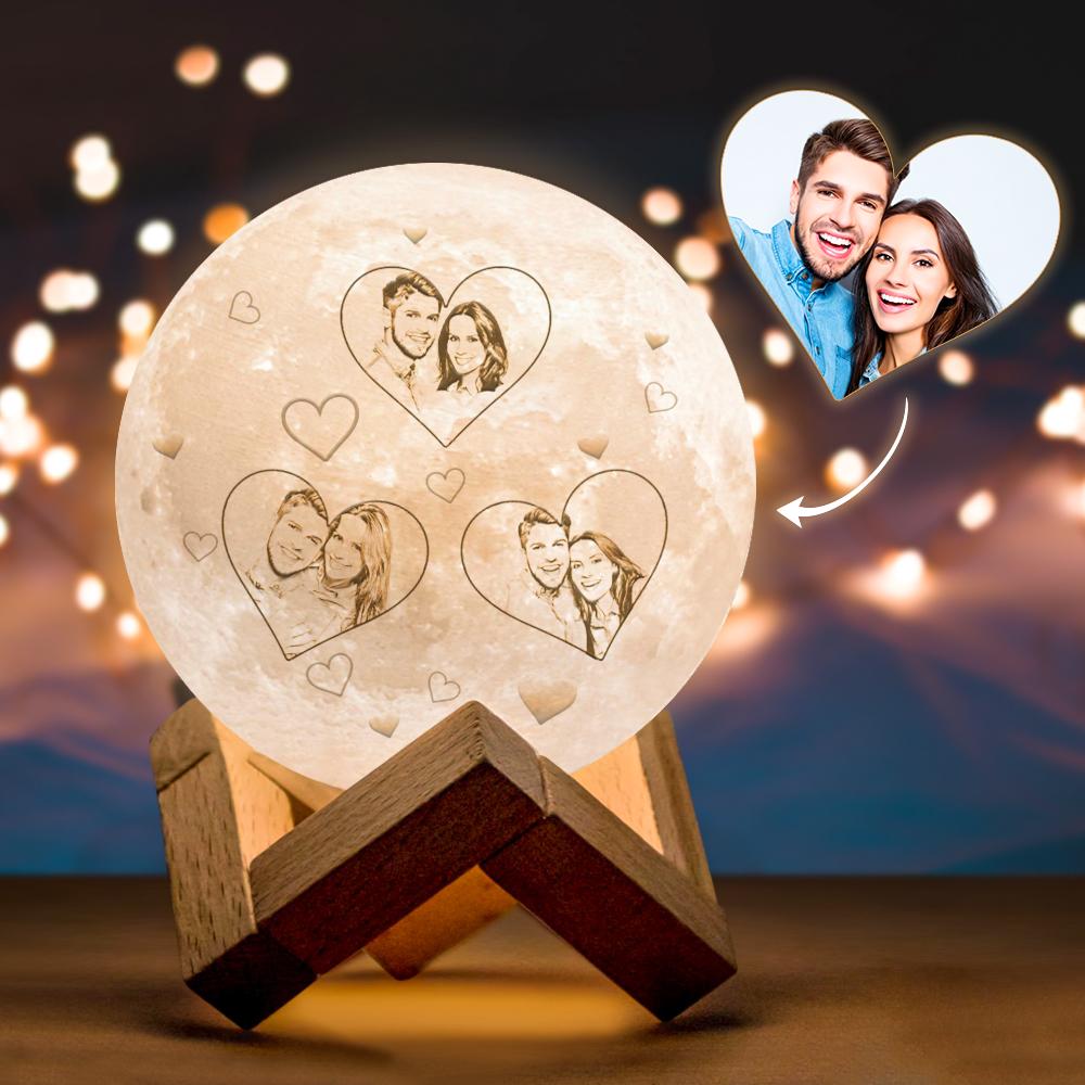 Photo Moon Lamp Custom 3d Light Heart Engraved Moon Lamp –