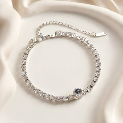 Personalized Projection Tennis Bracelet Simple Diamond Women