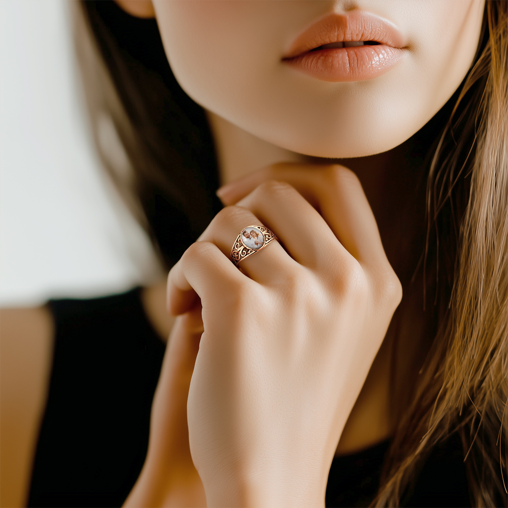 Custom Cutout Photo Rings Personalized Photo Jewelry Valentine’s Day