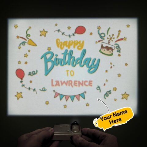 Custom Name Cartoon Happy Birthday Projector Lamp Home Party Decor Atmosphere