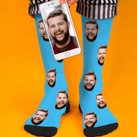 Not Available in Stores: Custom Super Socks Face Socks 3D Preview Photo Socks with Your
