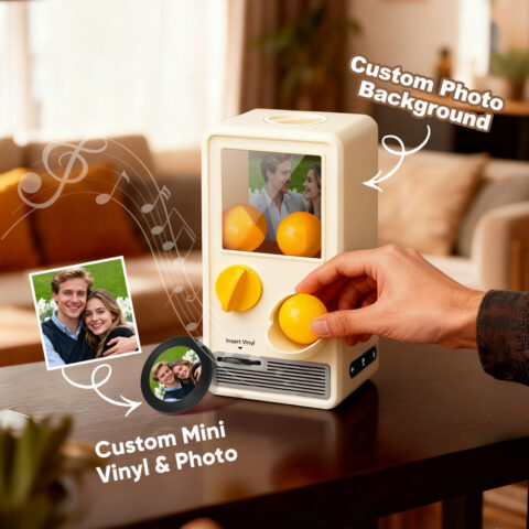 Personalized Music and Photo Music Gachapon Machine Custom Song Mini Record