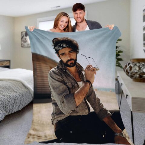 A hug from you, even when you are not there: Custom Perfect Love Fleece Photo Blanket