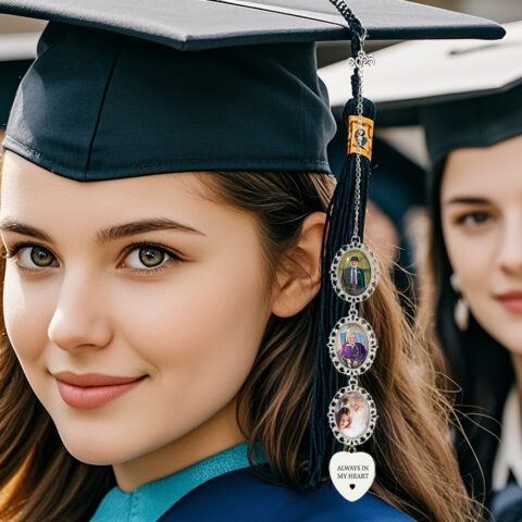Custom Graduation Photo Charm Graduation Memorial Tassel Photo Memorial Graduation Cap
