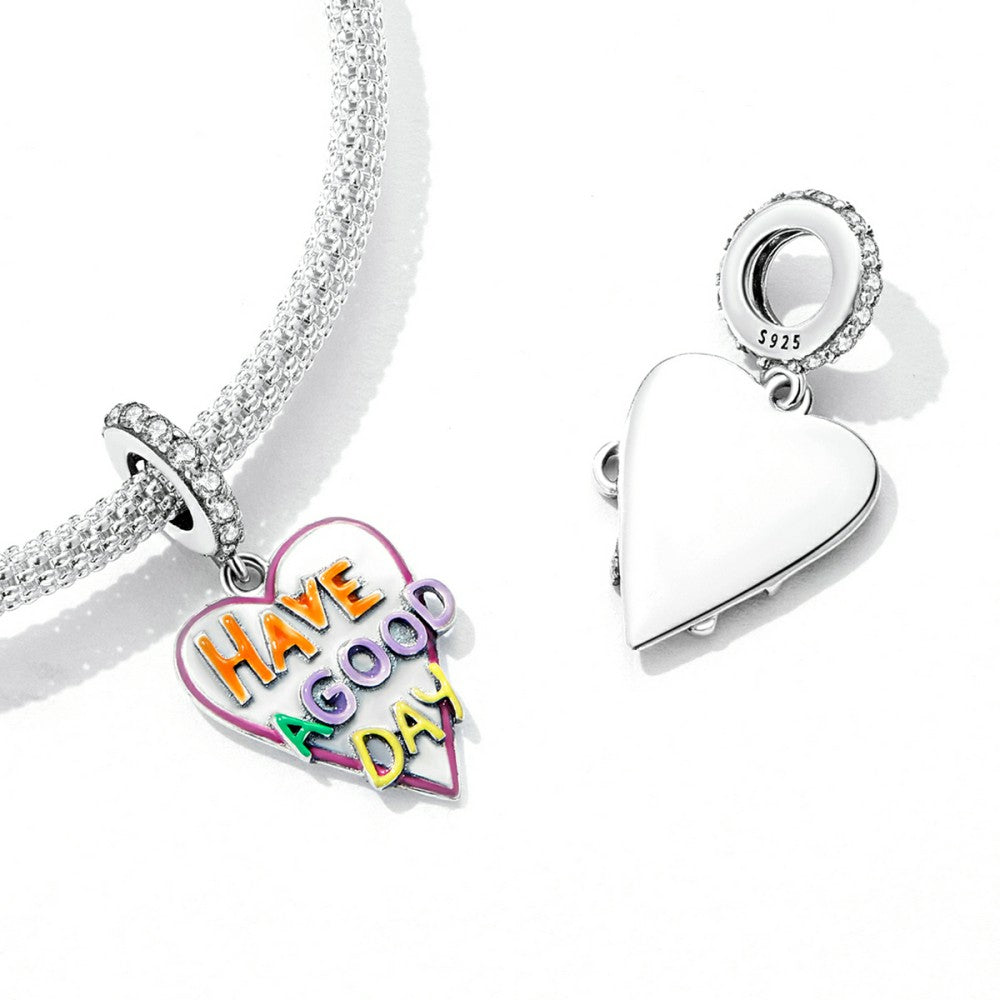 Every charm tells a chapter – start their story today: Have a Good Day Heart Dangle