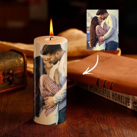 A quiet moment, personalized: Personalized Photo Candle Memorial Candle Mothers Day
