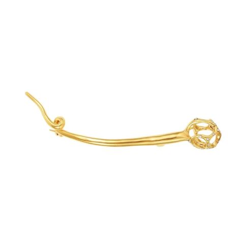 Made for one person in the world – them: Texture Collection Golden End Of Curve Brooch