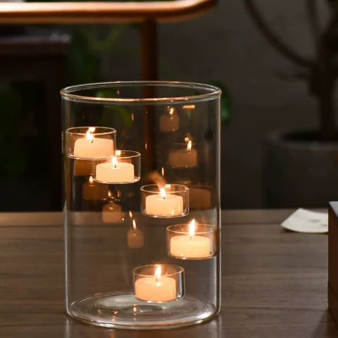 Light it, and the whole room smells like home: Halloween Multi-Tier Glass Hurricane