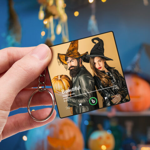 Open Slowly. Tears Likely.: Personalized Photo Music Keychain Music Box Bag Charm That