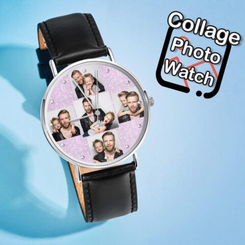 Open Slowly. Tears Likely.: Custom Photo Watch Personalized Collage Photo Watch