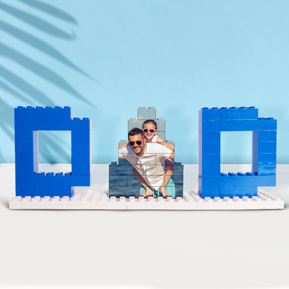 Personalized DAD and PAPA Photo Building Brick Puzzles Photo Block Father’s