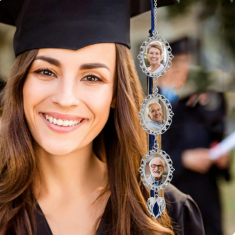 Guaranteed Happy Tears: Personalized Graduation Tassel Photo Charm, Memorial Graduation